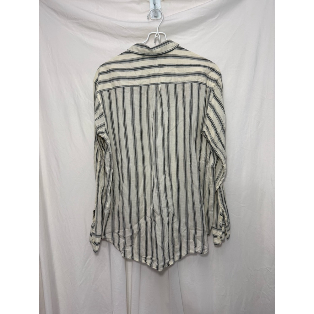 Women's Lucky Brand Striped Button-Down Shirt, Size S, White/Black - Picture 2 of 5